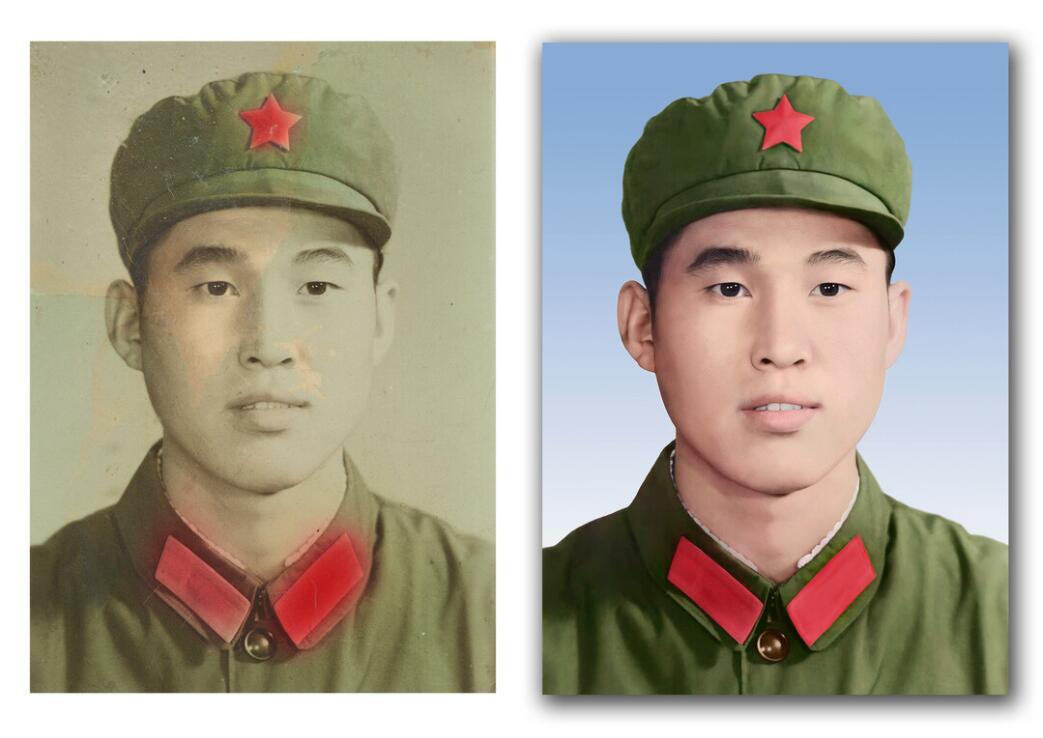 牡丹破损照片修复-18
