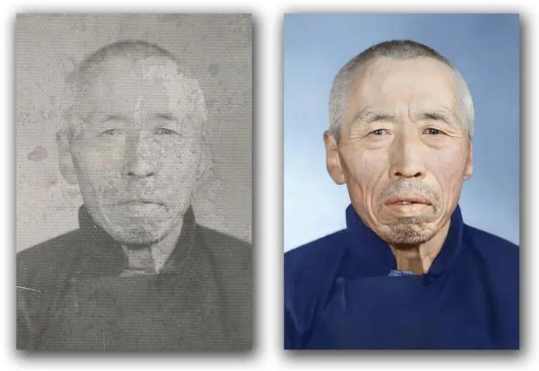 牡丹破损照片修复-56